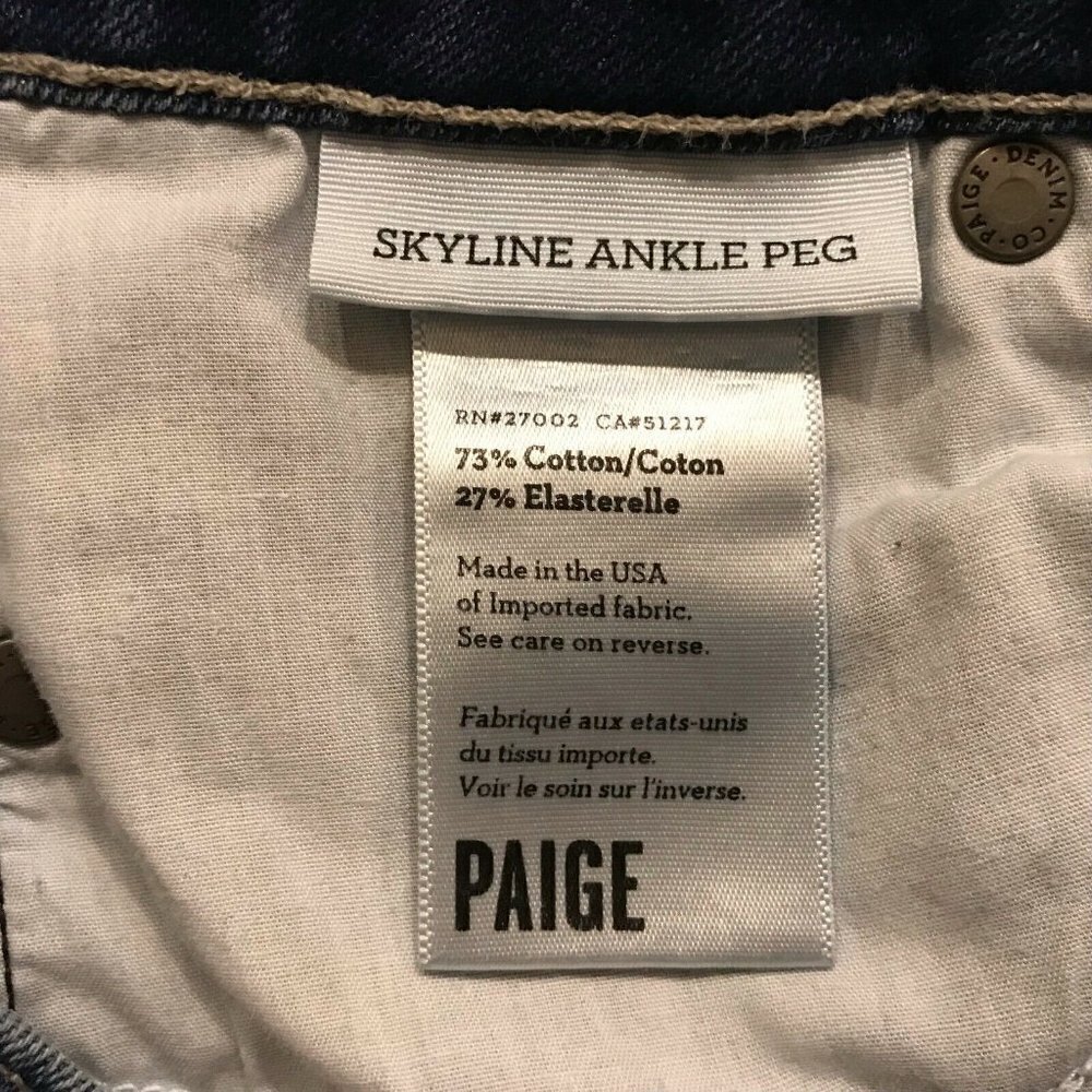 Paige Skyline Ankle Peg Skinny Jeans in Mila Medium Wash - Picture 5 of 8